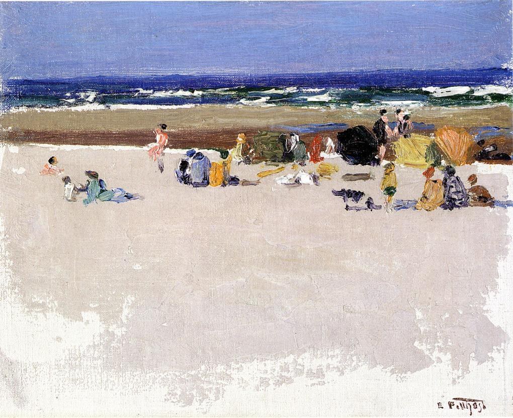 Edward Henry Potthast On the Beach